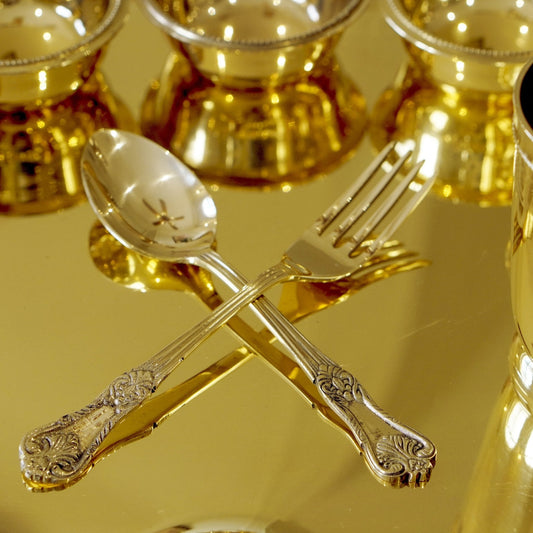 Brass Apple Dinner Set