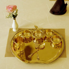 Brass Apple Dinner Set