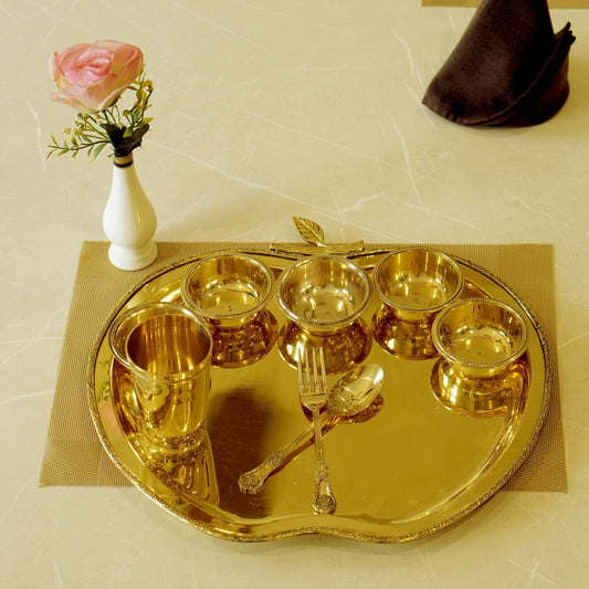 Brass Apple Dinner Set