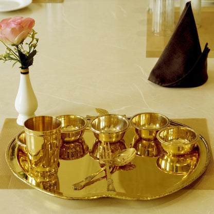 Brass Apple Dinner Set