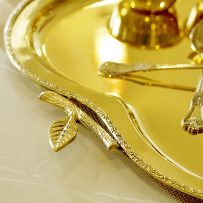 Brass Apple Dinner Set
