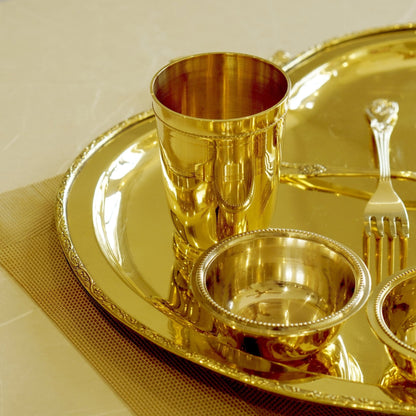 Brass Apple Dinner Set