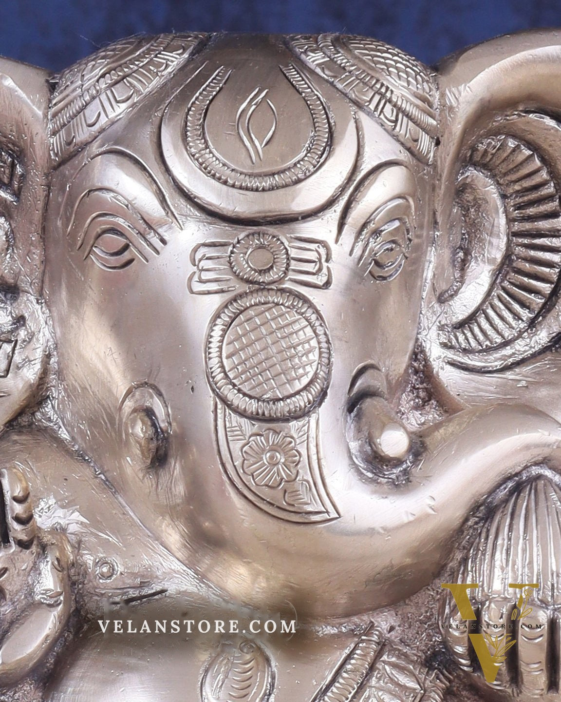 Brass Appu Ganesha Superfine Statue Big ears 6" silver plated