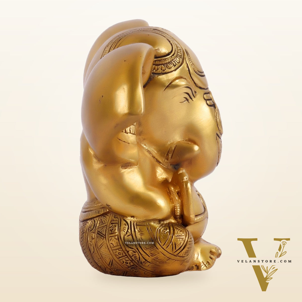 Brass Appu Ganesha Superfine Statue Big ears 6"