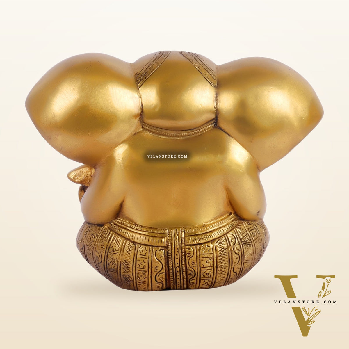 Brass Appu Ganesha Superfine Statue Big ears 6"