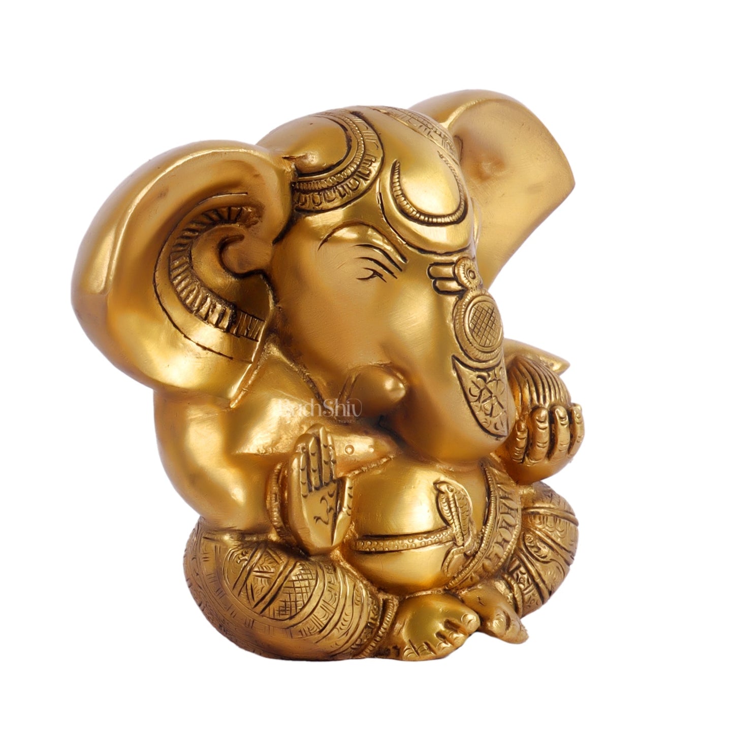 Brass Appu Ganesha Superfine Statue Big ears 6"