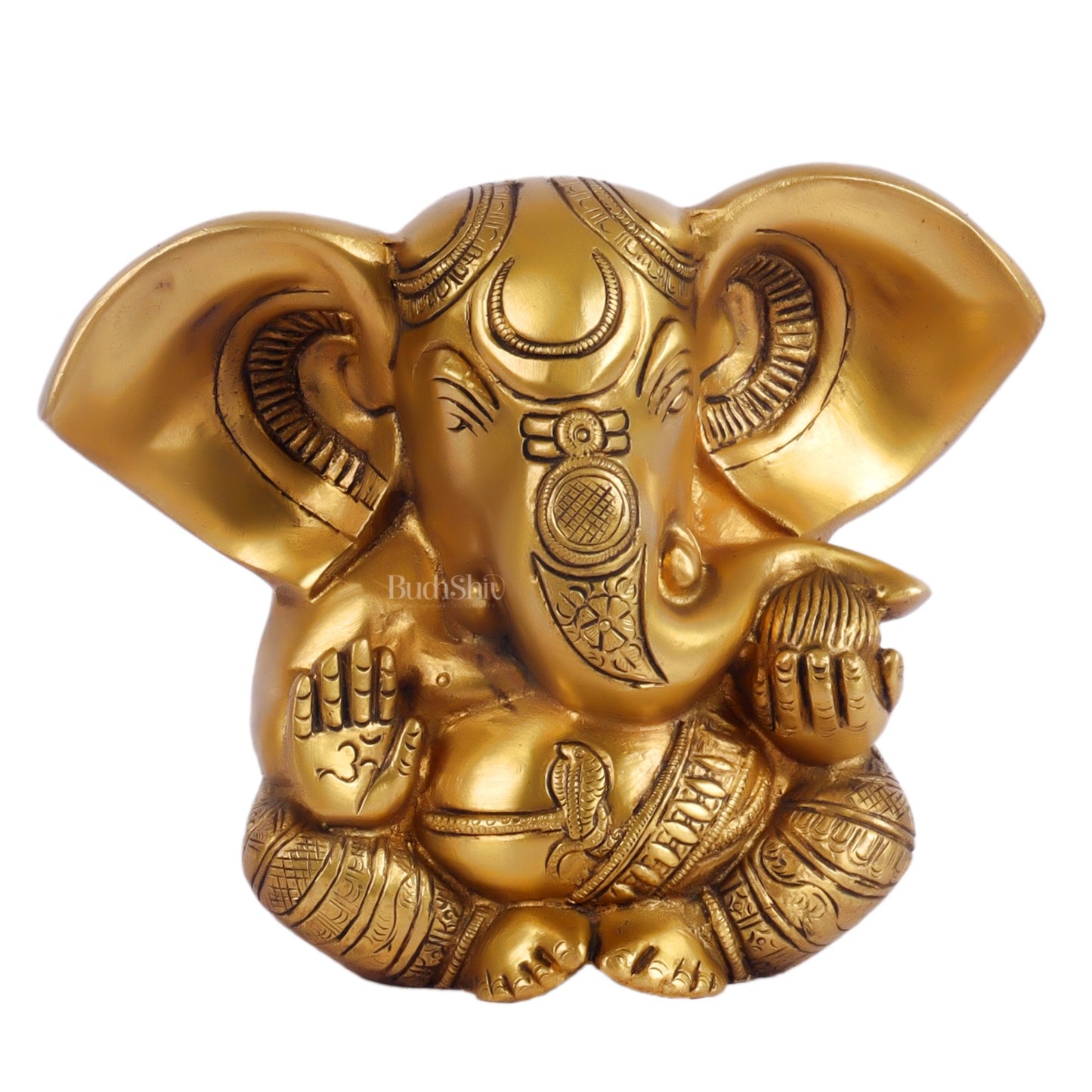 Brass Appu Ganesha Superfine Statue Big ears 6"