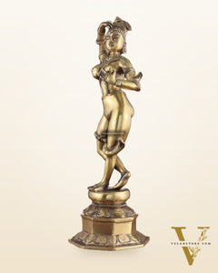 Brass Apsara Unique Sculpture – A Testament of Fertility 16"