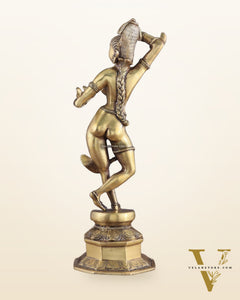 Brass Apsara Unique Sculpture – A Testament of Fertility 16"