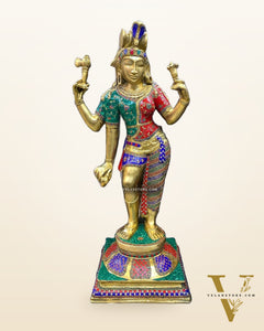 Brass Ardhanarishvara Shiva Parvati as one 3 feet