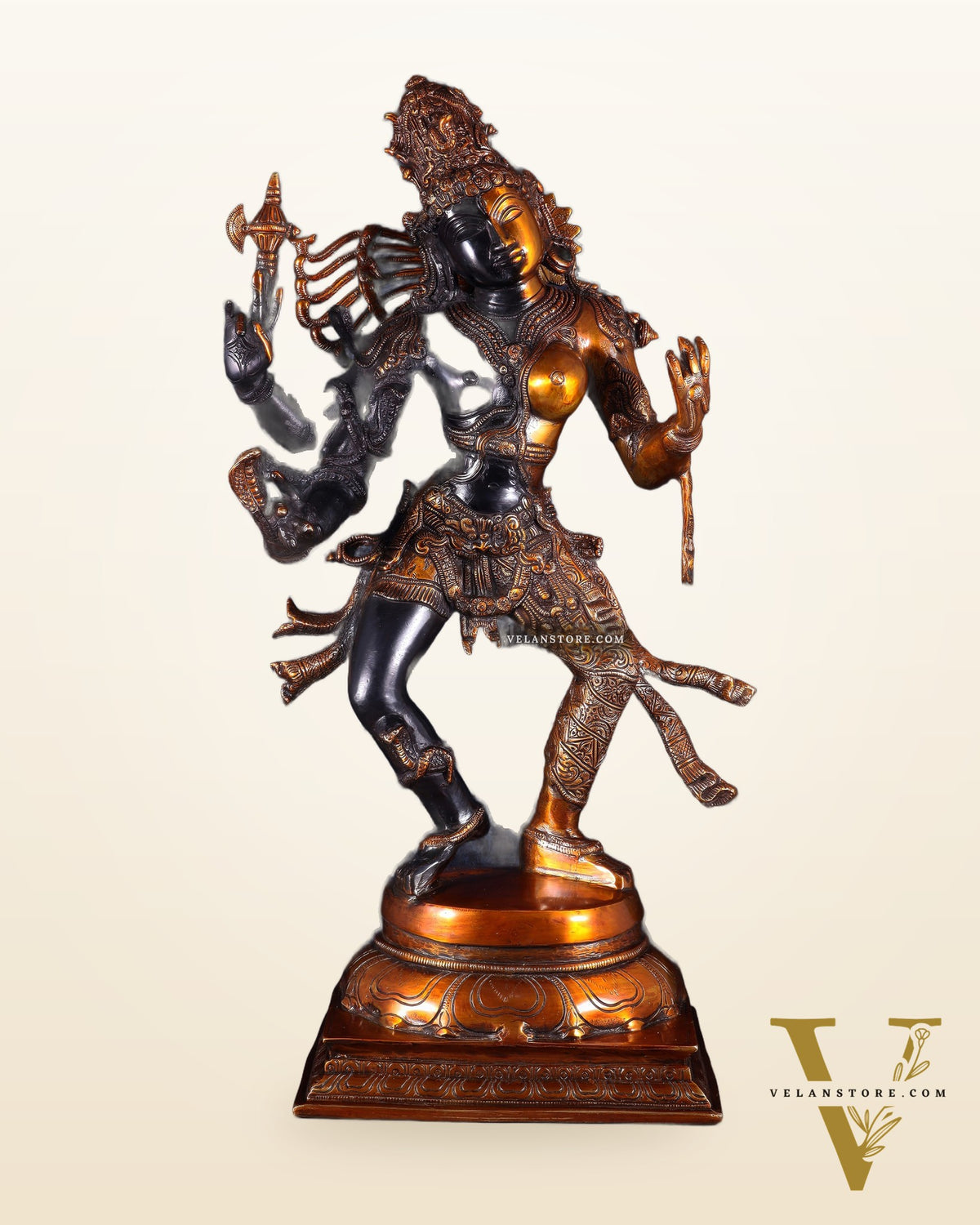 Brass ardhanarishvara Statue 24 inch Cosmic union