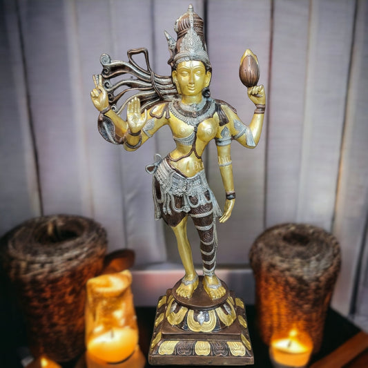 Brass Ardhanarishvara Statue | Shiv Shakti as one