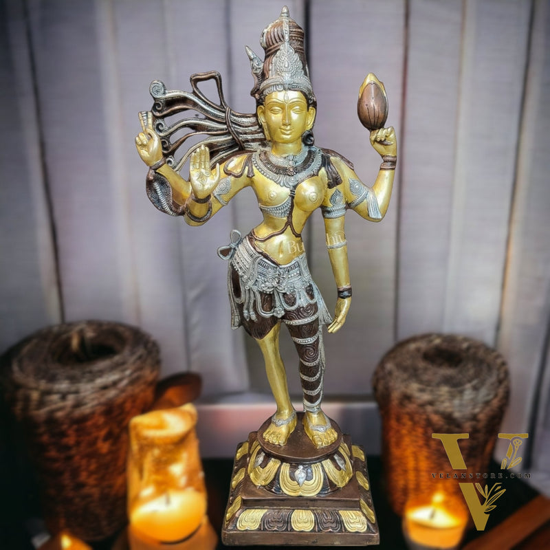 Brass Ardhanarishvara Statue | Shiv Shakti as one