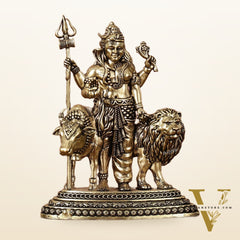 Brass Ardhanarishwara 2D Idol: Superfine Brass | 4.5" Tall