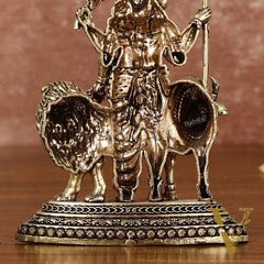 Brass Ardhanarishwara 2D Idol: Superfine Brass | 4.5" Tall