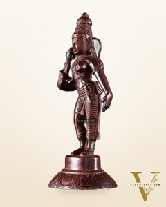 Brass Ardhanarishwara Idol – 6” | burnt copper tone