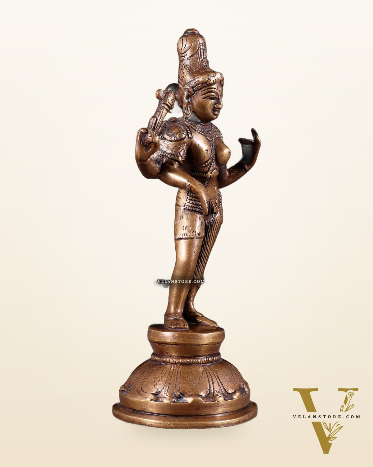 Brass Ardhanarishwara Idol 8.5"