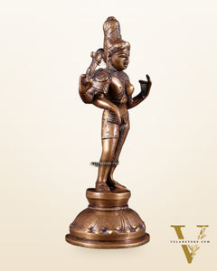 Brass Ardhanarishwara Idol 8.5"