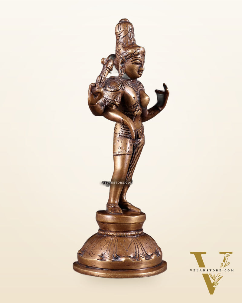 Brass Ardhanarishwara Idol 8.5"