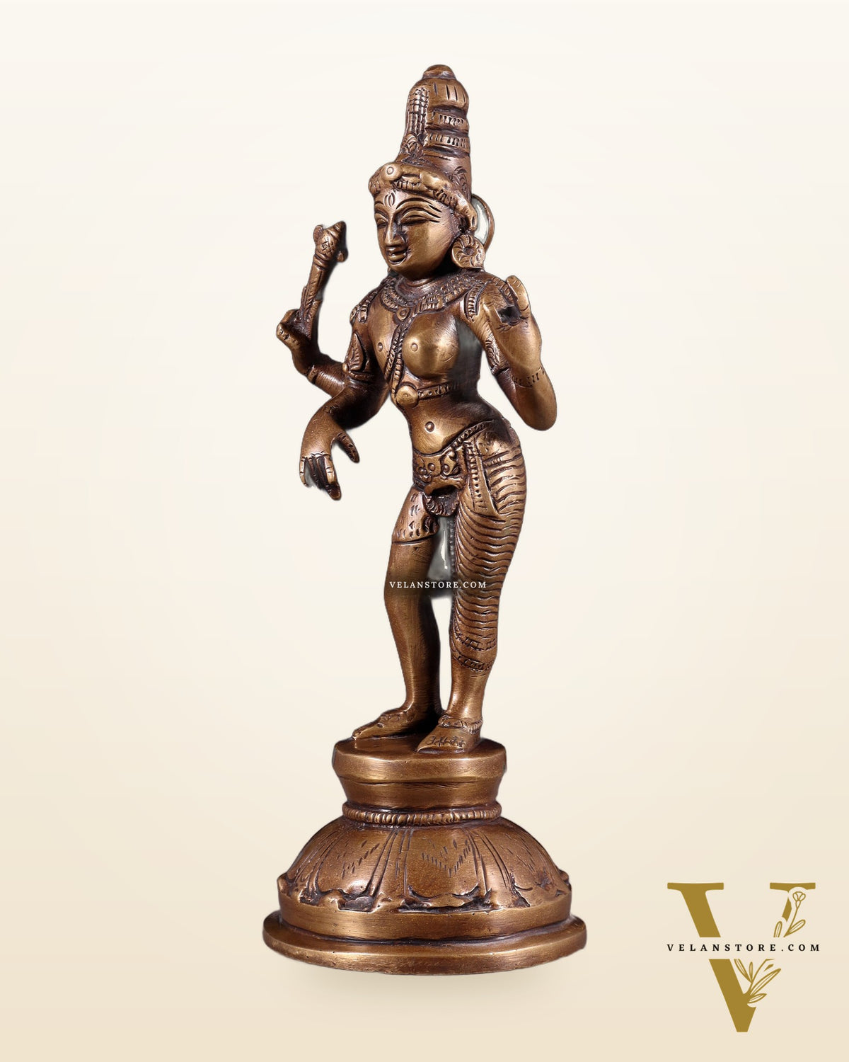 Brass Ardhanarishwara Idol 8.5"