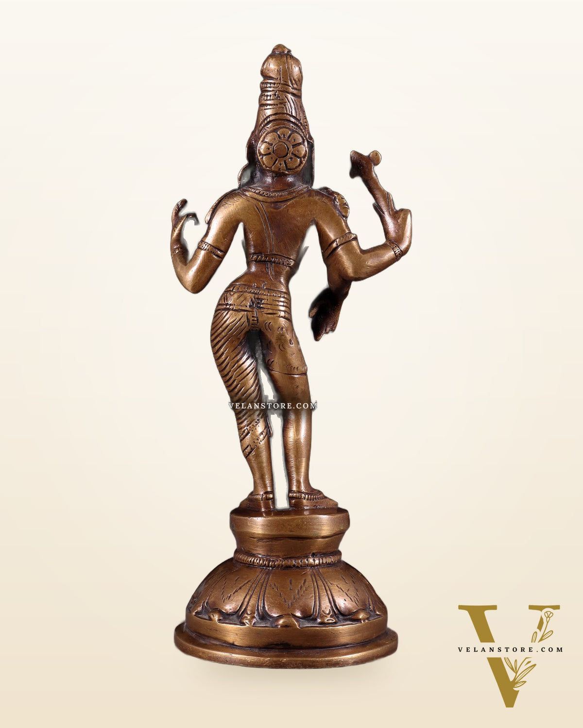 Brass Ardhanarishwara Idol 8.5"