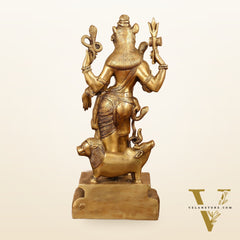 Brass Ardhanarishwara Statue - 19 Inch