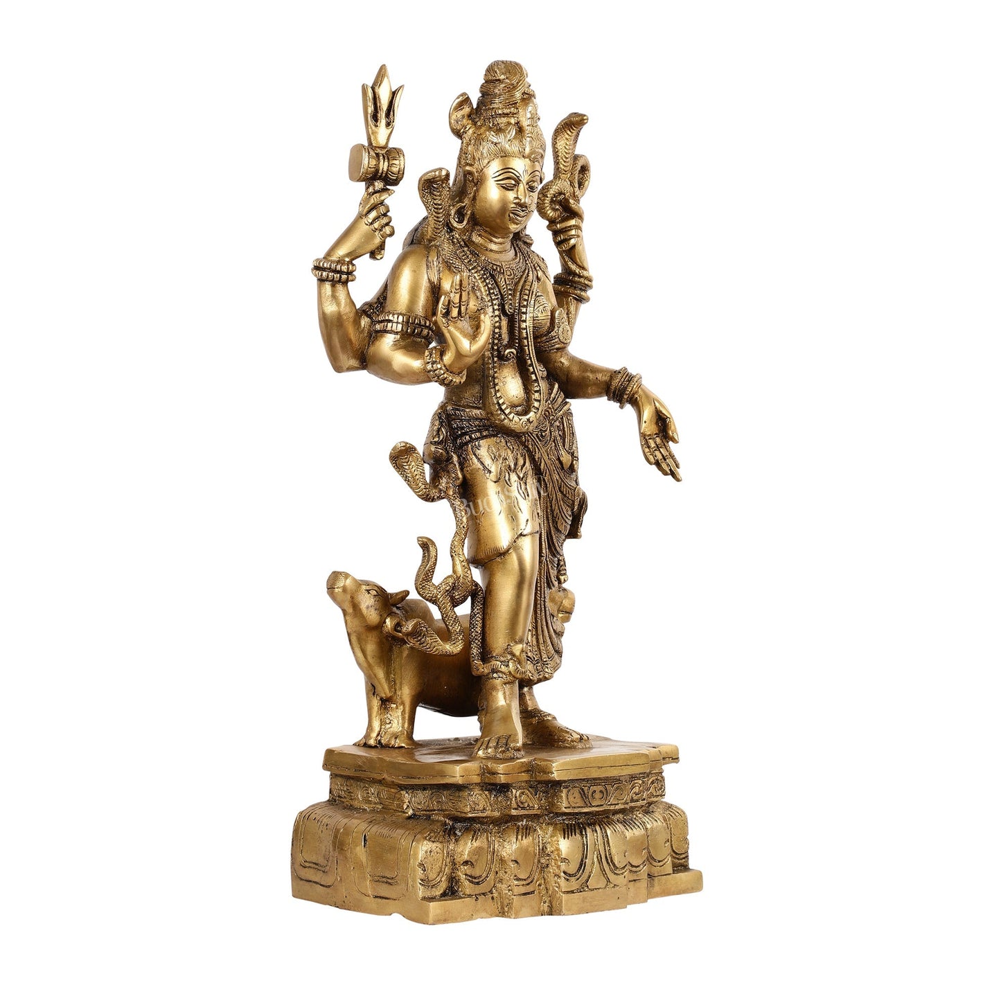Brass Ardhanarishwara Statue - 19 Inch