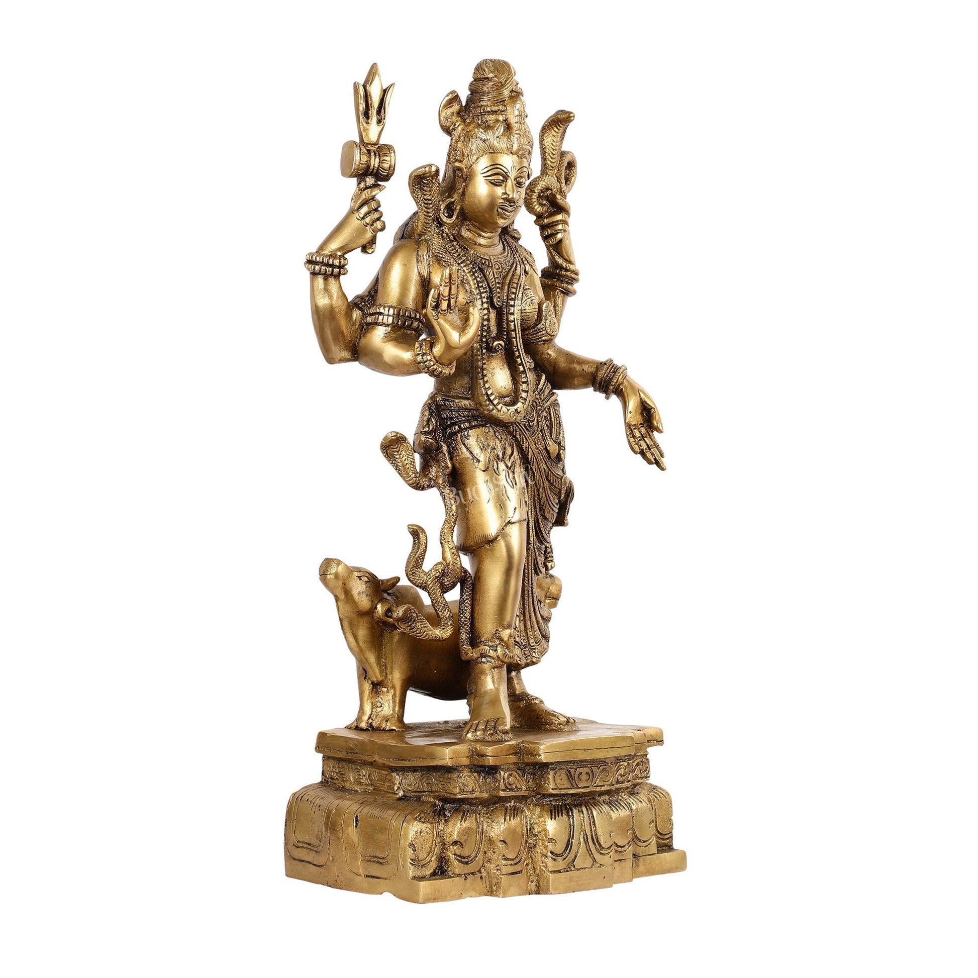 Brass Ardhanarishwara Statue - 19 Inch