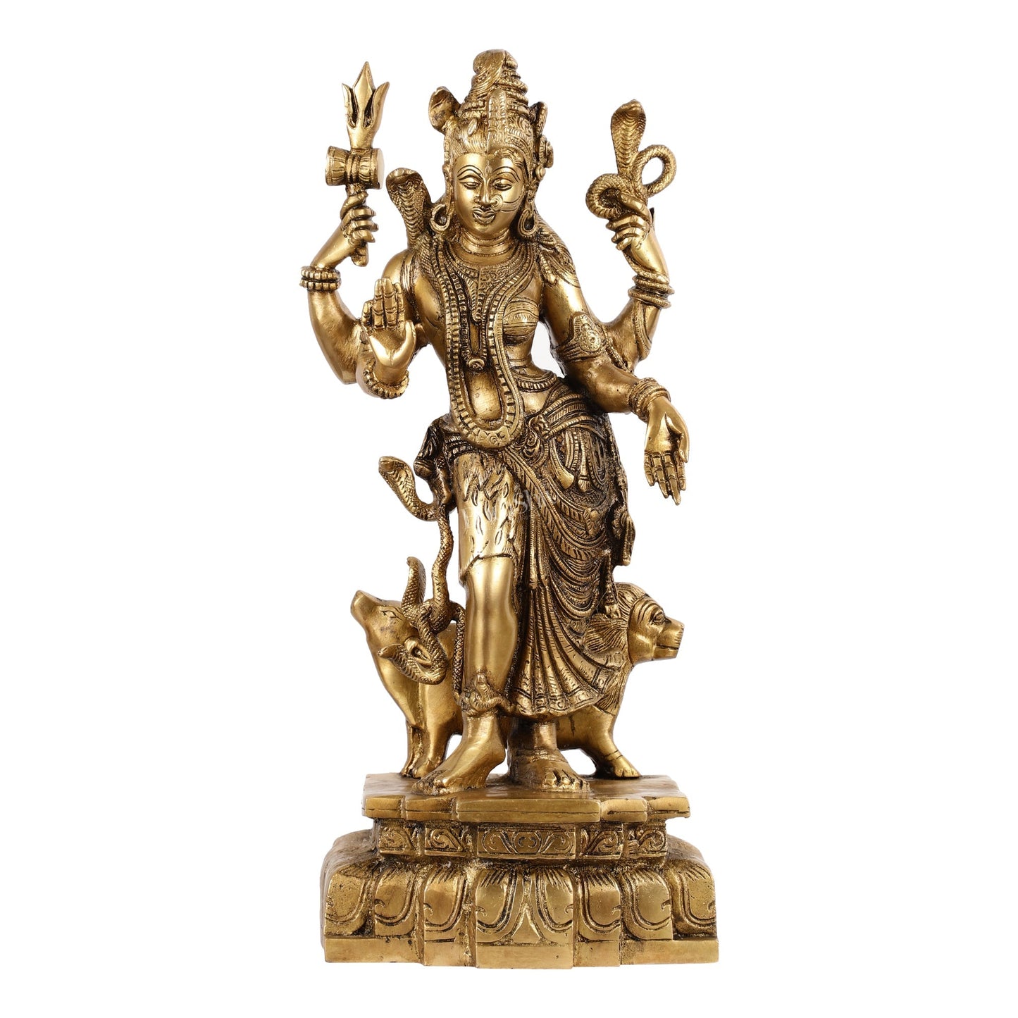 Brass Ardhanarishwara Statue - 19 Inch