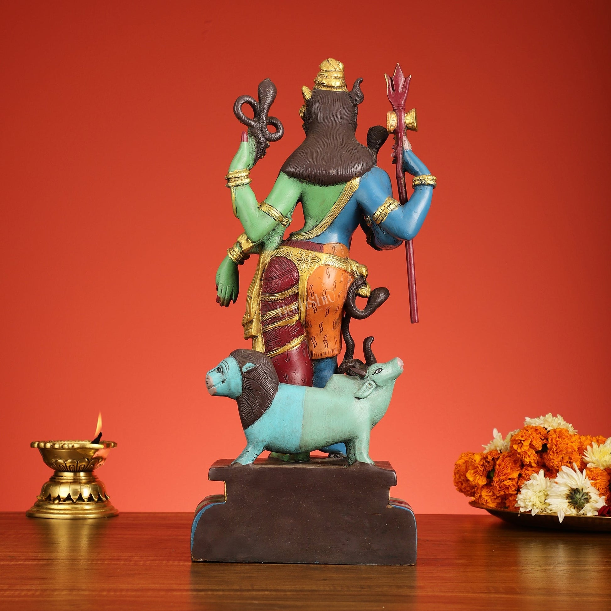 Brass Ardhanarishwara Statue - 19 Inch