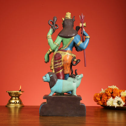 Brass Ardhanarishwara Statue - 19 Inch