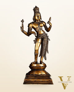 Brass Ardhanarishwara statue 23"