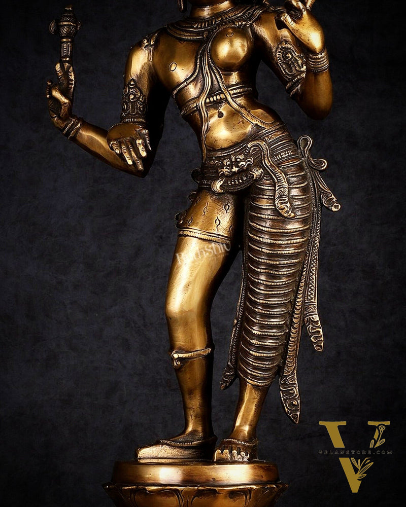 Brass Ardhanarishwara statue 23"