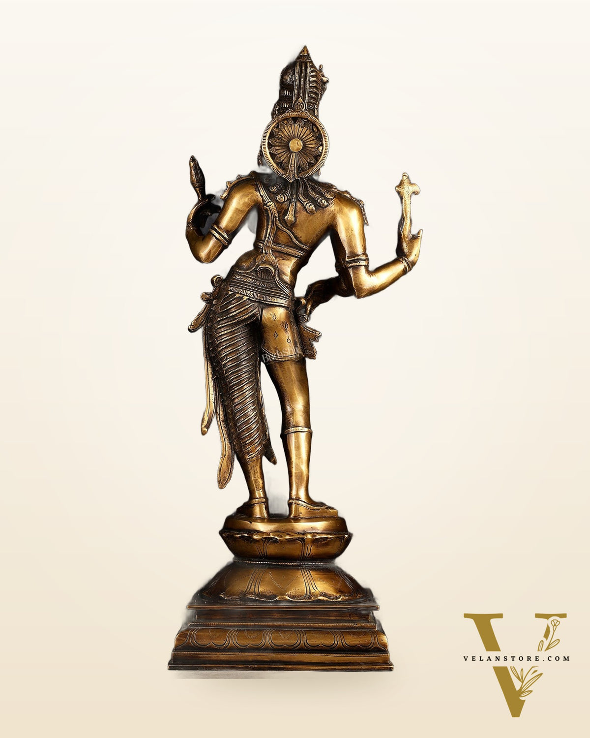 Brass Ardhanarishwara statue 23"
