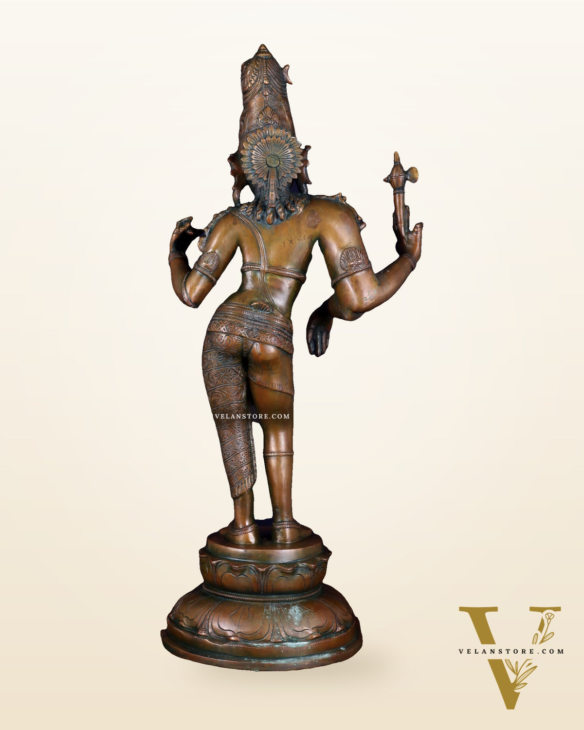 Brass Ardhanarishwara Statue – 27” chola bronze tone