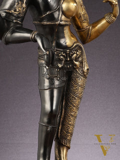 Brass Ardhanarishwara Statue - 27"