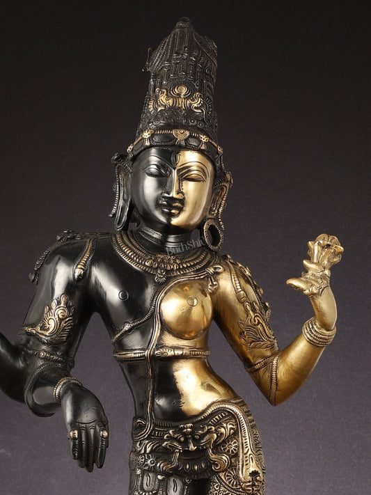 Brass Ardhanarishwara Statue - 27"