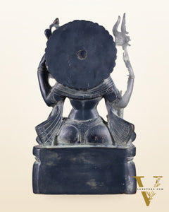 Brass Ardhanarishwara Statue 9.5 inch Sand finish