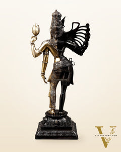 Brass Ardhanarishwara Statue – Shiv and Parvati as One 40"