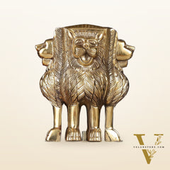 Brass Ashoka Lion Stambh Satyamev Jayate Momento Statue: 9.5"