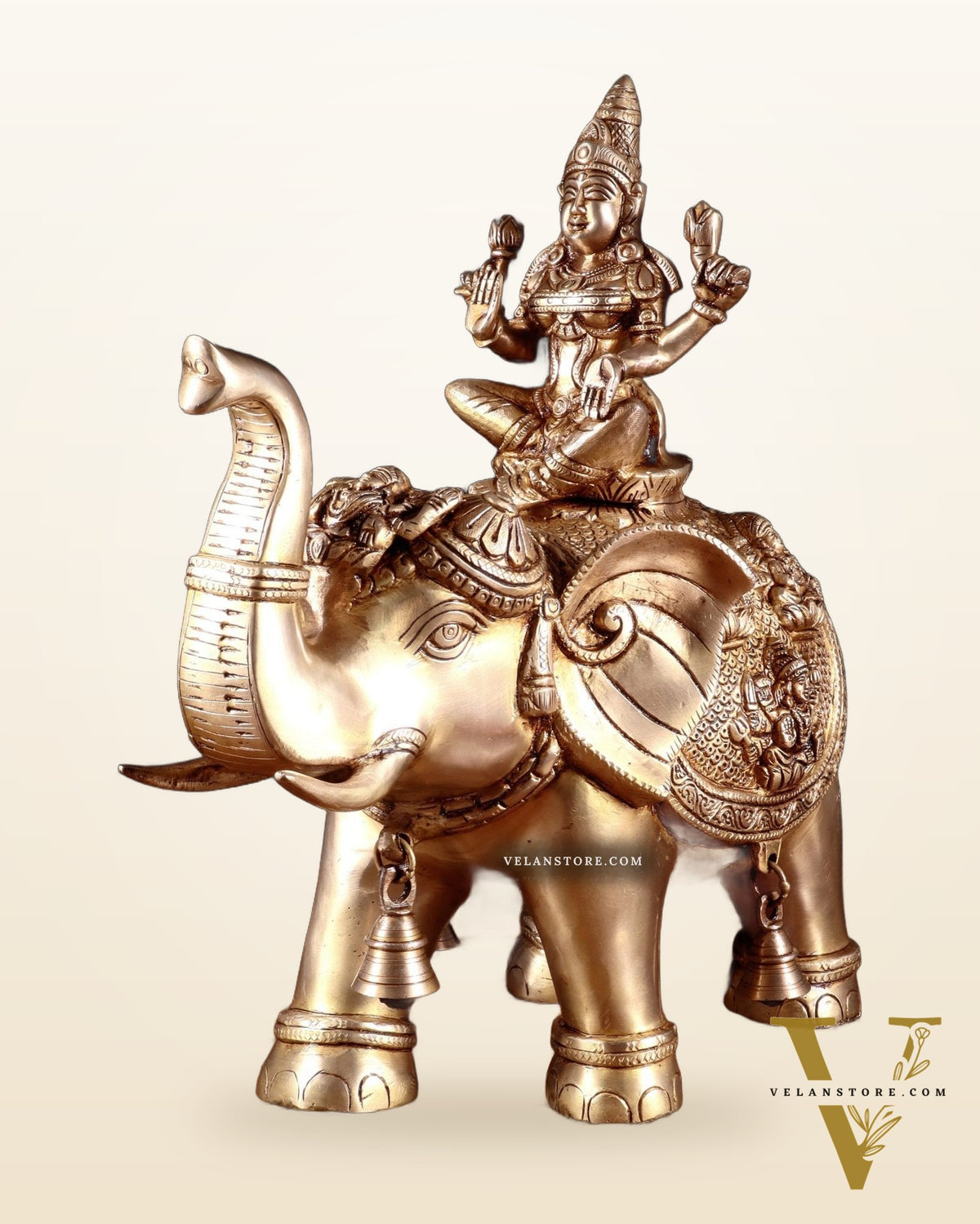 Brass Ashtalakshmi on Elephant – 15"