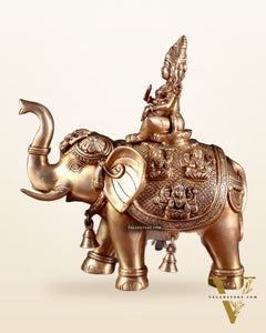 Brass Ashtalakshmi on Elephant – 15"