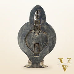 Brass Avlokeswar Sculpture – 14" Height, Vintage Sand Blast Patina, Heat Treated