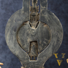 Brass Avlokeswar Sculpture – 14" Height, Vintage Sand Blast Patina, Heat Treated