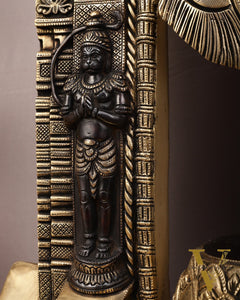 Brass Ayodhya Ram Lalla Statue - 53" Black Finish Large Murti