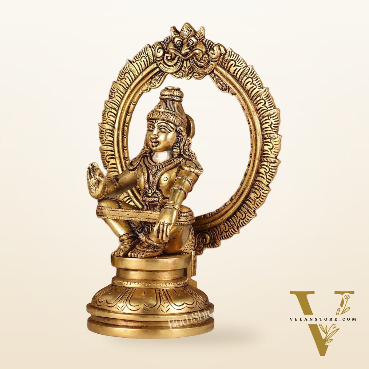 Brass Ayyappan Statue 10"