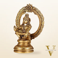 Brass Ayyappan Statue 10"