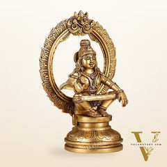 Brass Ayyappan Statue 10"