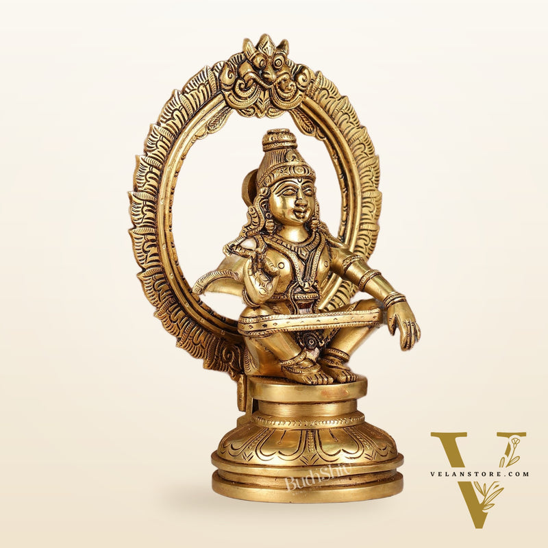 Brass Ayyappan Statue 10"