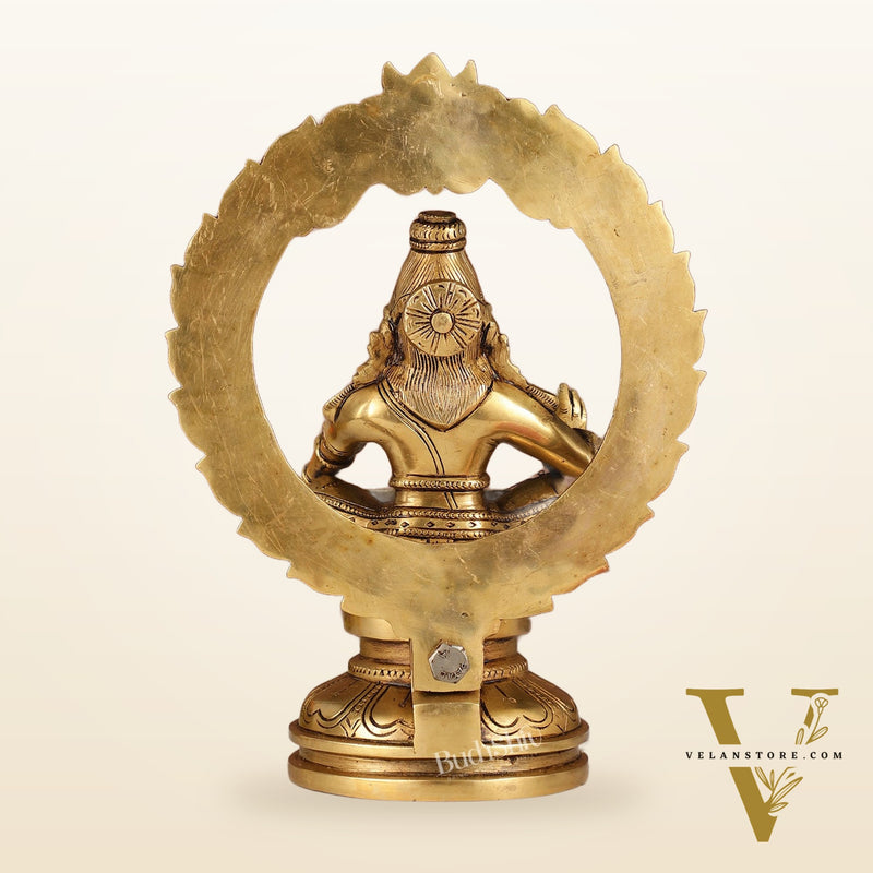 Brass Ayyappan Statue 10"